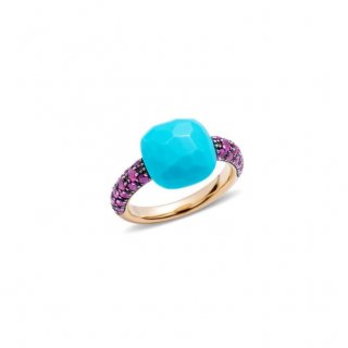 Pomellato - Anello Capri - Turchese E Rubini