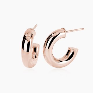 Mabina - Orecchini A Cerchio - Argento Rosato - 2 Cm