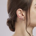 Mabina - Orecchini A Cerchio - Argento Rosato - 2 Cm