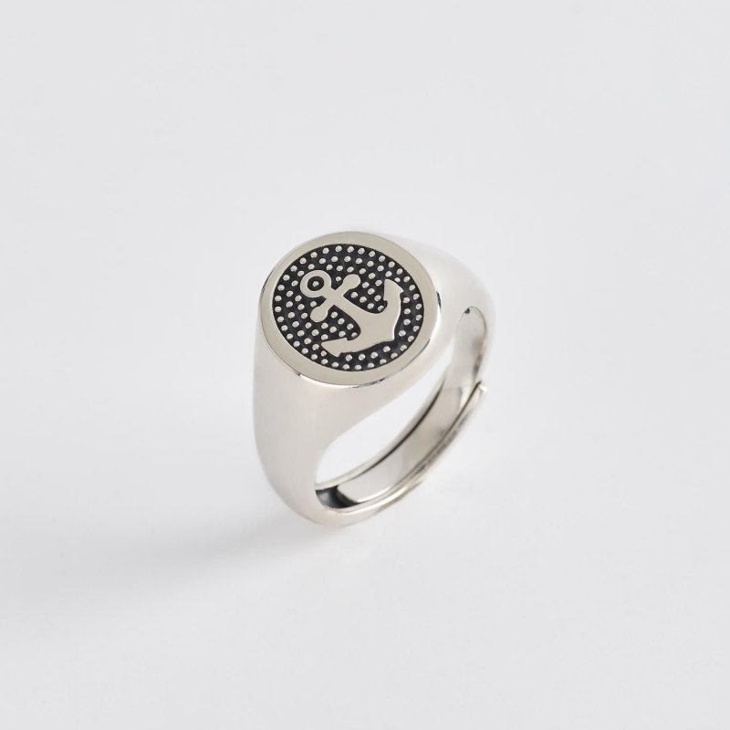 Mabina - Anello Navy Rule - Argento Brunito - Chevalier