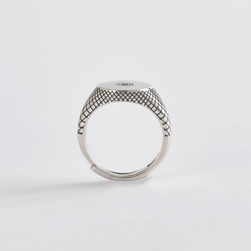 Mabina - Anello Beniamino - Argento Brunito - Zircone Nero