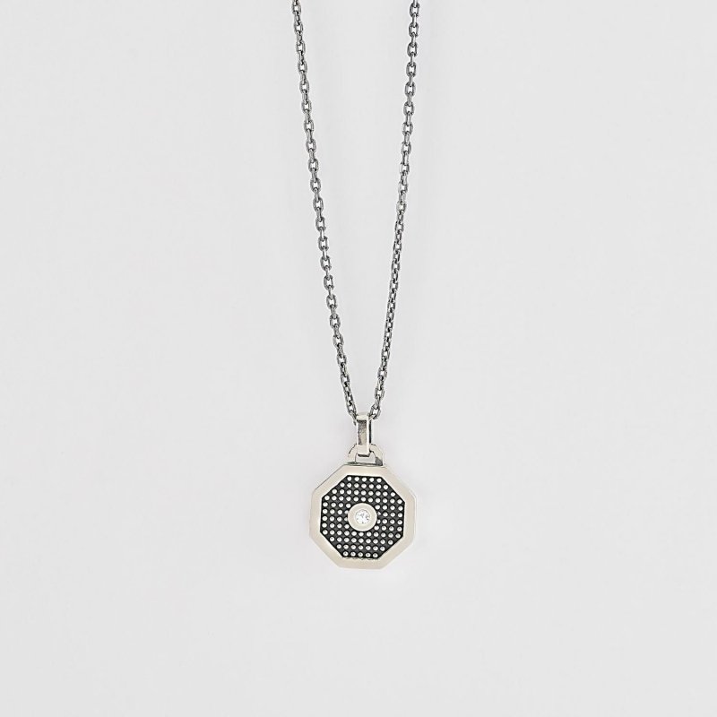 Mabina - Collana Ottagono - Argento 925 - Zirconi