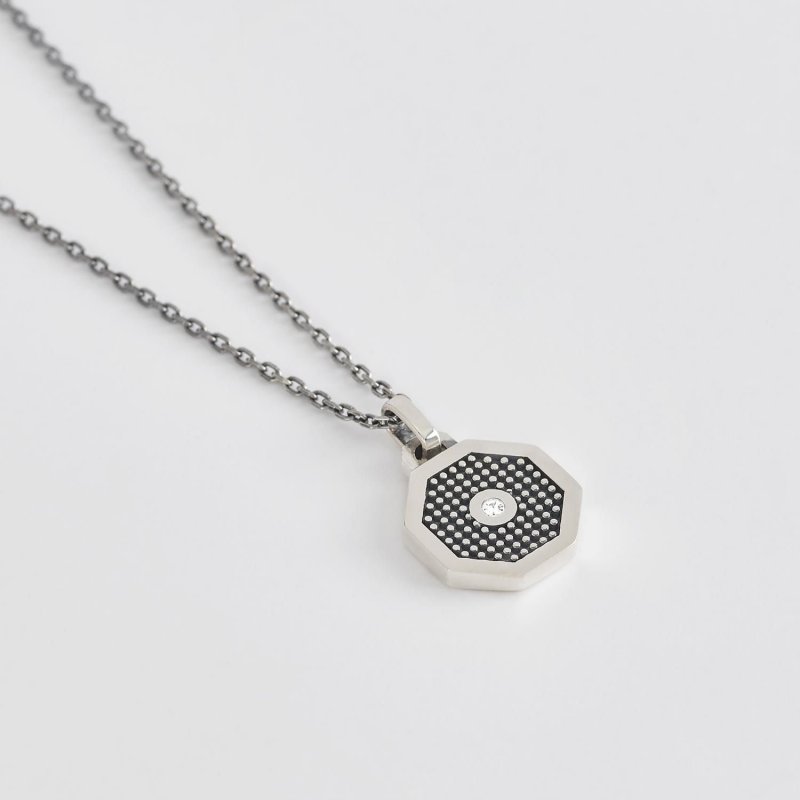 Mabina - Collana Ottagono - Argento 925 - Zirconi