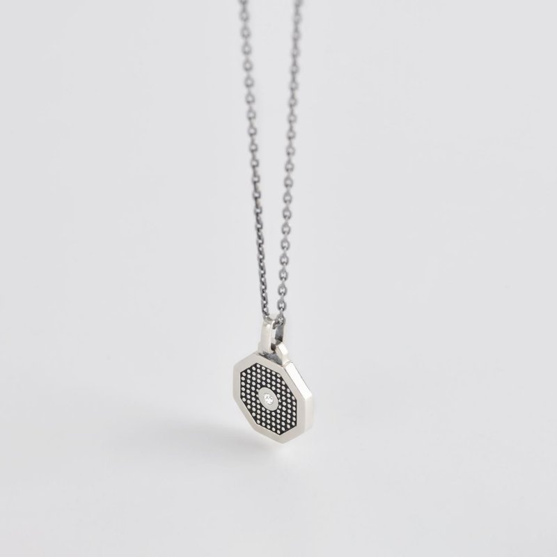 Mabina - Collana Ottagono - Argento 925 - Zirconi