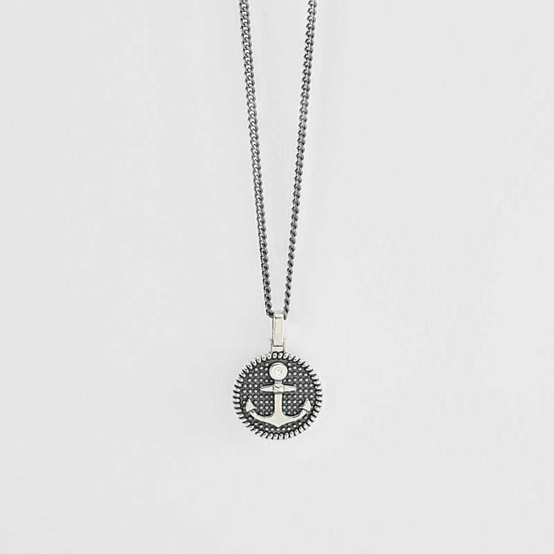 Mabina - Collana Navy Rule - Argento Brunito - Zirconi
