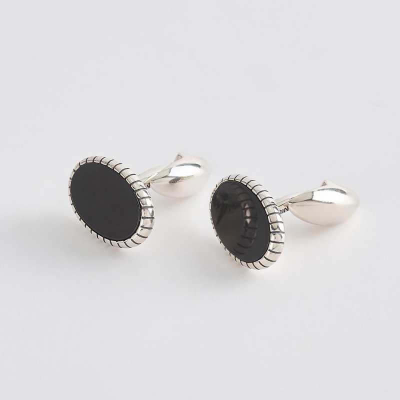 Mabina - Gemelli Duo - Argento Brunito - Agata Nera