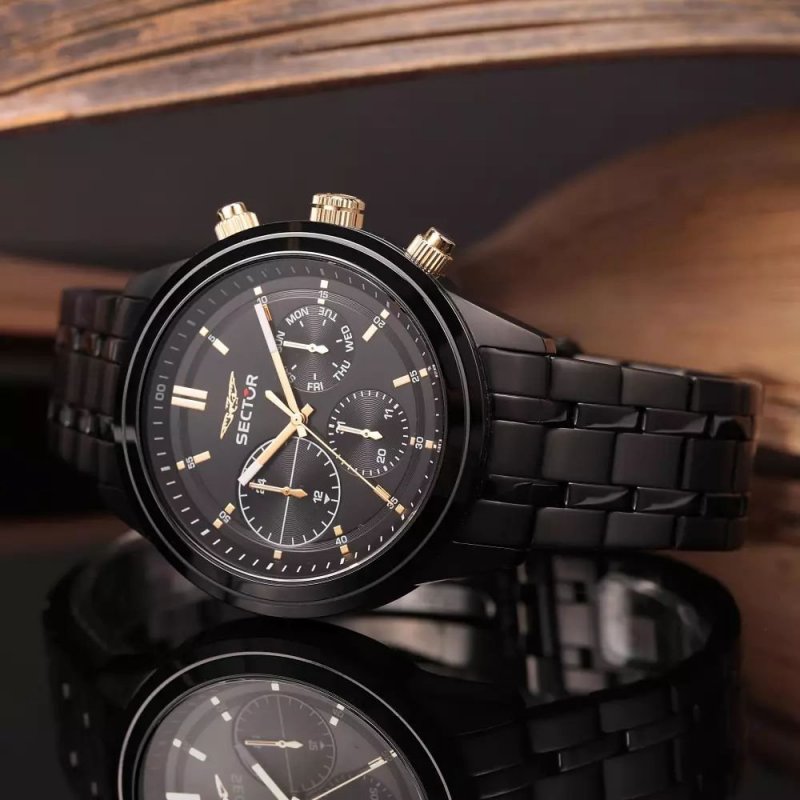 Sector 670 - Orologio Multifunzione Uomo - Nero - 45Mm
