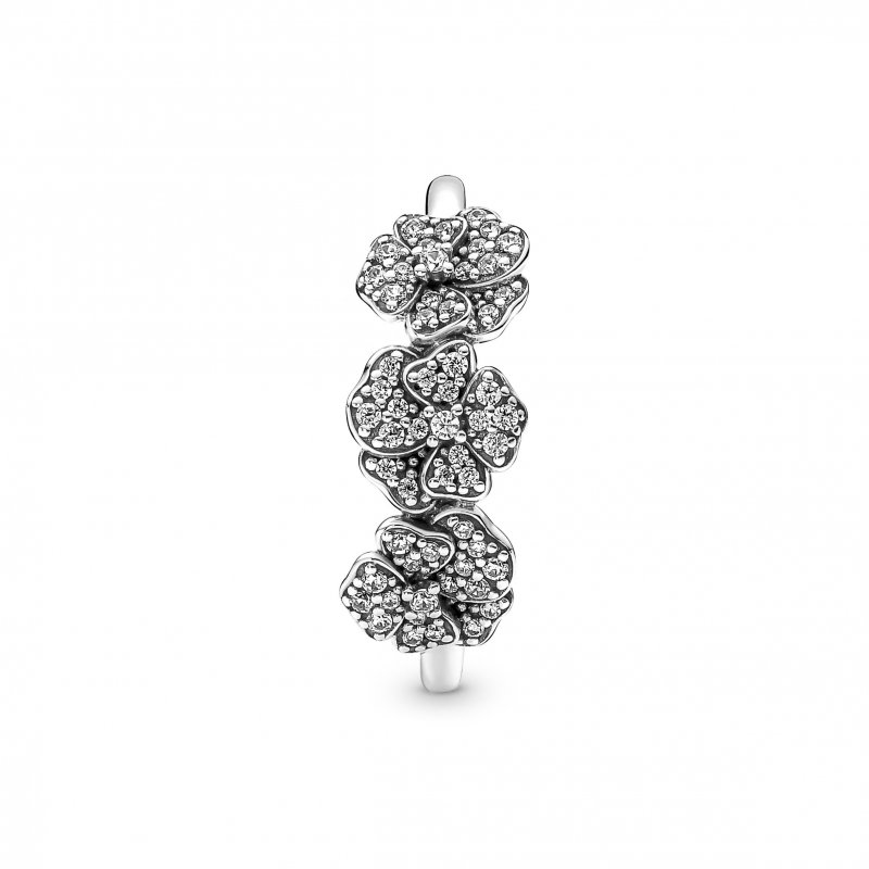 Triple Pansy Flower Ring