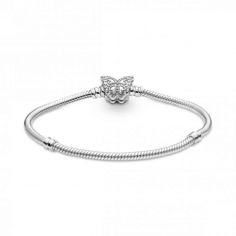 Pandora Moments Butterfly Clasp Snake Chain Bracelet