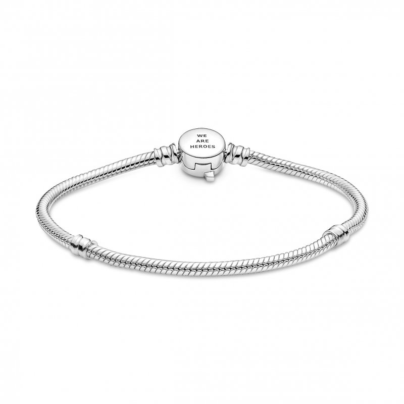 Pandora Moments Marvel The Avengers Logo Clasp Snake Chain Bracelet