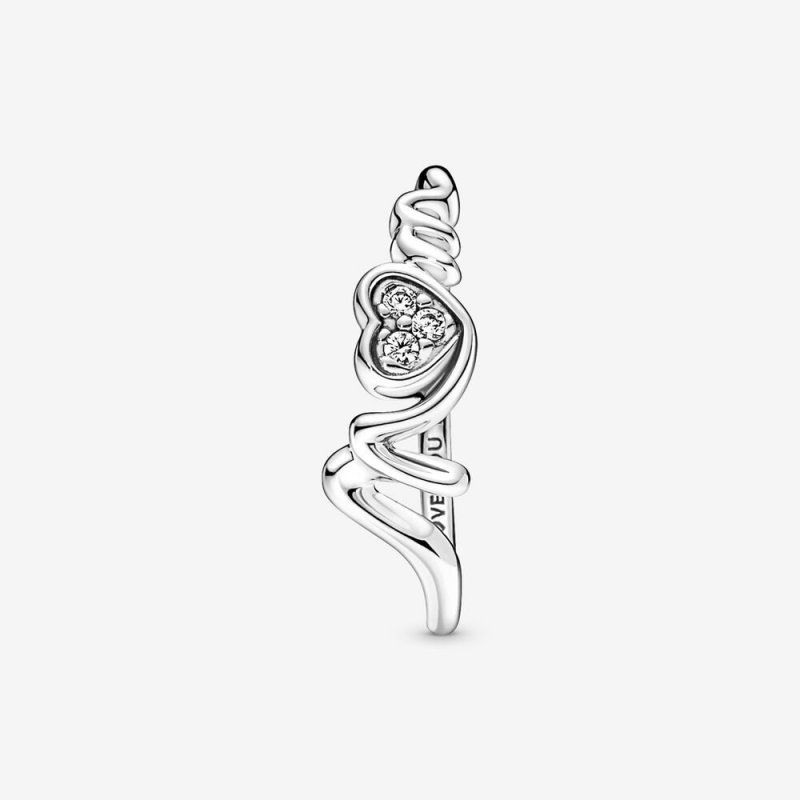 Mum Pavé Heart Ring