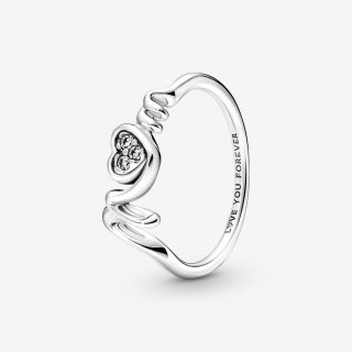 Mum Pavé Heart Ring