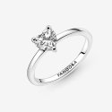 Sparkling Heart Solitaire Ring