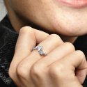 Double Heart Sparkling Ring
