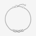 Sparkling Endless Hearts Chain Bracelet