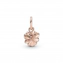 Deep Purple Pansy Flower Dangle Charm