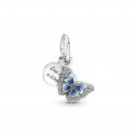 Blue Butterfly & Quote Double Dangle Charm