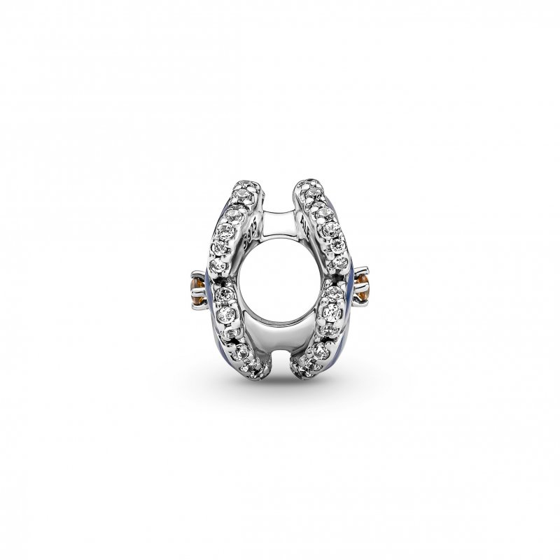Blue Pansy Flower Charm