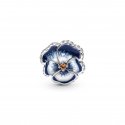 Blue Pansy Flower Charm