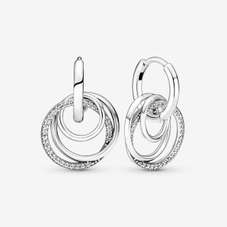Family Always Encircled Hoop Orecchini