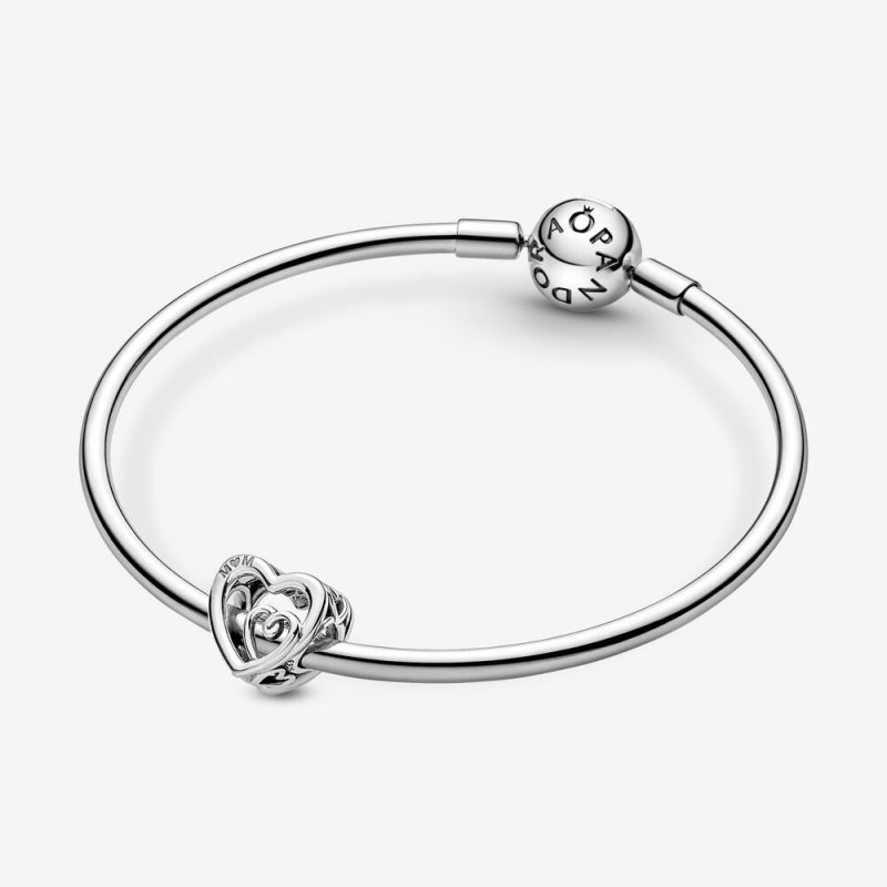 Entwined Infinite Hearts Charm