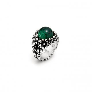 Giovanni Raspini - Anello Margherite - Argento, Tormalina