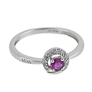 Bliss - Anello Modell - Oro Bianco - Rubini