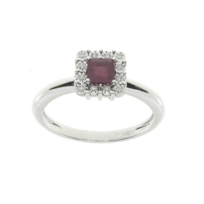 Bliss - Anello Regal - Oro Bianco - Diamanti