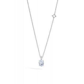 Collana Recarlo Acquamarina Modello Fiordaliso Diamanti Naturali Oro 18Kt Donna