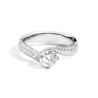 Anello Recarlo Oro Bianco E Diamanti