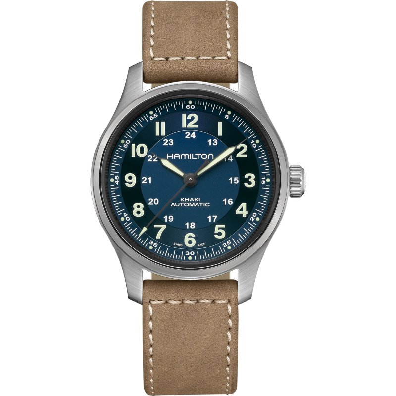 Hamilton - Khaki Field Titanium Auto - Titanio - Blu