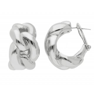 Songa Antonio - Orecchini Perno Clips - Oro Bianco - Eleganti