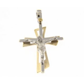 Songa Antonio - Croce Con Cristo - Oro Giallo - Oro Bianco