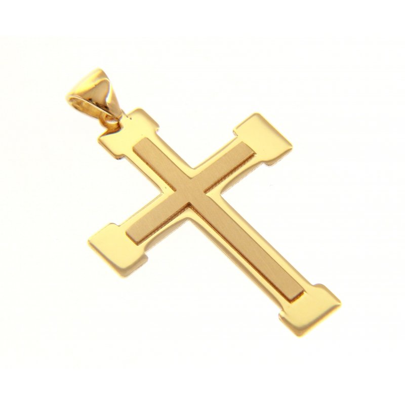 Songa Antonio - Croce Oro Giallo - Elegante - Unisex