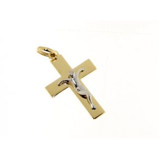 Songa Antonio - Croce Con Cristo - Oro Giallo - Oro Bianco