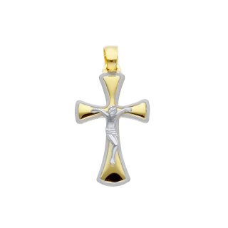 Songa Antonio - Croce Con Cristo - Oro Giallo - Oro Bianco