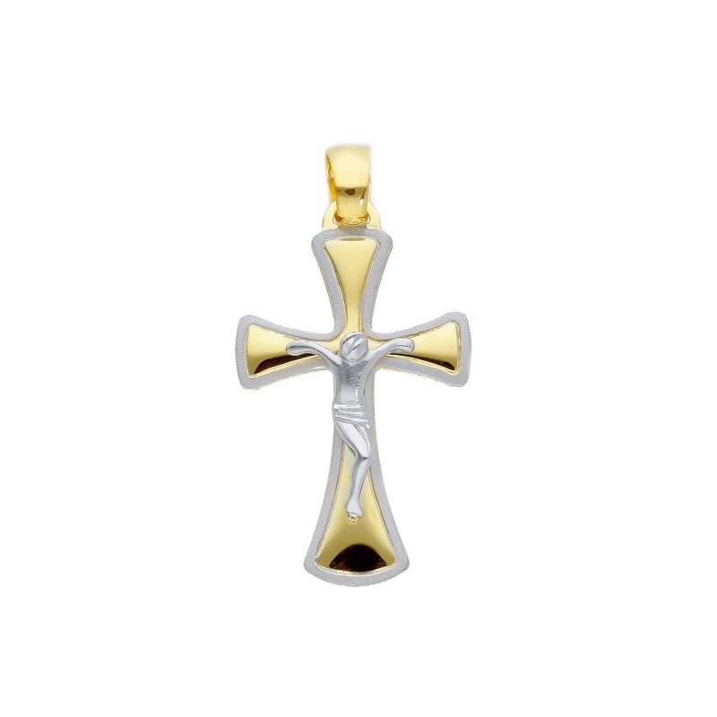 Songa Antonio - Croce Con Cristo - Oro Giallo - Oro Bianco