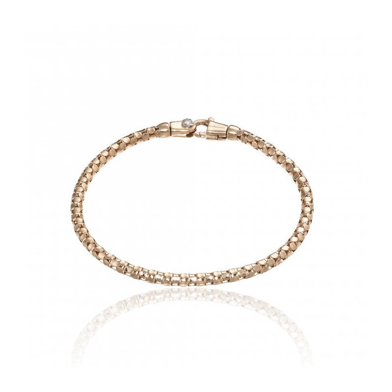 BRACCIALE ORO ROSA CON BRILLANTI BIANCHI
