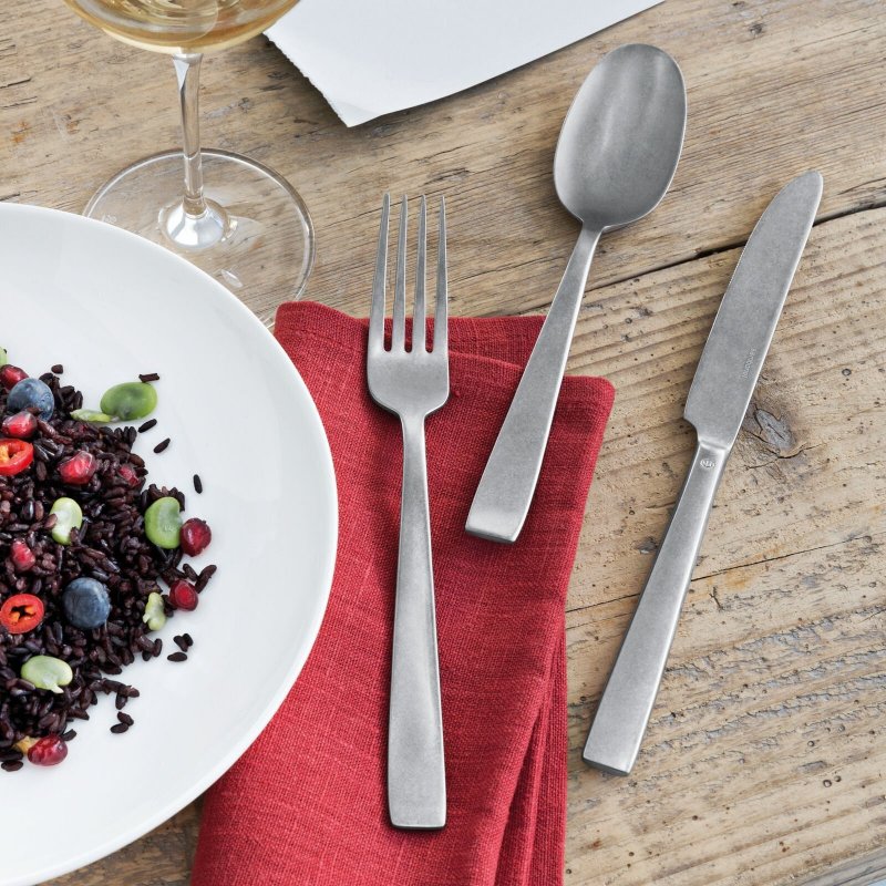 Sambonet - Forchetta Tavola - Collezione Flat - Stile Minimal