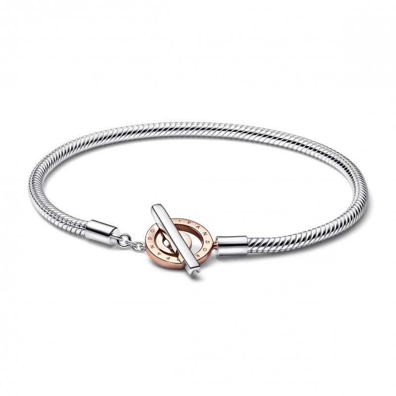 Bracciale con Chiusura a T e Cerchi