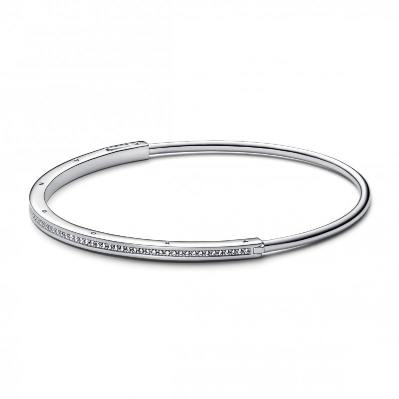Bracciale Rigido Signature con Pavé