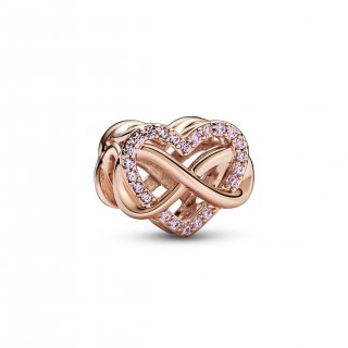 Charm Cuore Rosa e Infinito