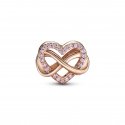 Charm Cuore Rosa e Infinito