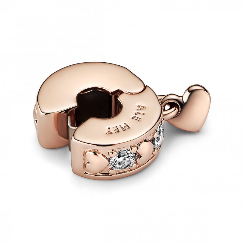 Clip Cuori e Pietre con Pendente a Cuore