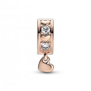 Clip Cuori e Pietre con Pendente a Cuore