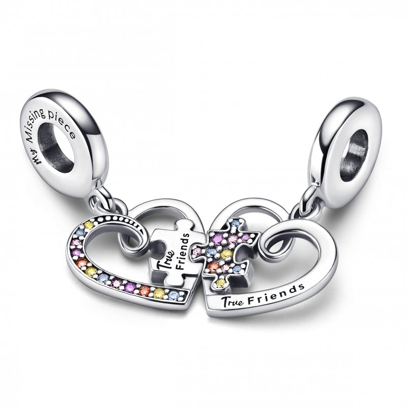 Charm Pendente Puzzle dell'Amicizia Divisibile