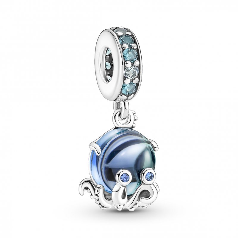 Charm Pendente Polpo Vetro di rano