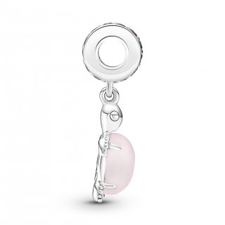 Charm Pendente Tartaruga Marina Rosa Vetro di rano