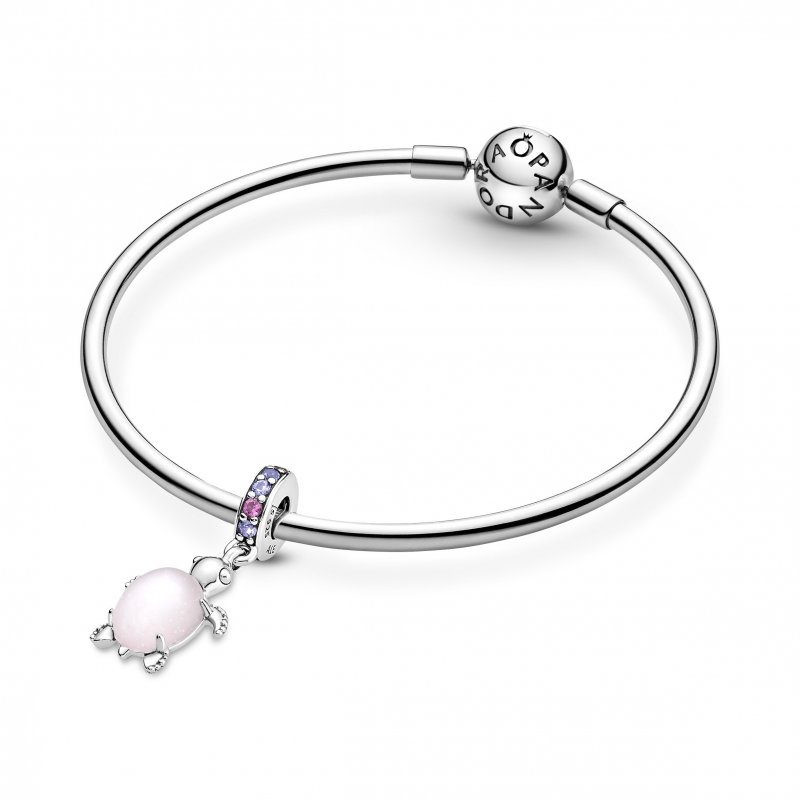 Charm Pendente Tartaruga Marina Rosa Vetro di rano