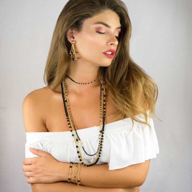 Nivy - Orecchini Jade - Argento 925 - Onice Nero